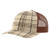 RICHARDSON Twill Mesh Back Trucker Snapback Hat - Khaki Black Plaid/Brown