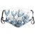 Fillter Face Cloth for Adult Flower- Bunch of Different Size Flowers with X-Rays Complex Structures of Mother Nature Art-Teal White Cold Mouth Dustproof Double Protection