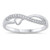 White CZ Infinity Heart Love Knot Purity Ring Sterling Silver Band Size 10