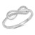 White CZ Infinity Knot Criss Cross Ring New .925 Sterling Silver Band Size 6
