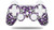 Sony PS3 Controller Decal Style Skin - Splatter Girly Skull Purple -CONTROLLER NOT INCLUDED-