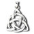 Trinity Triquetra Pendant .925 Sterling Silver Infinite Knot Circle Celtic Charm