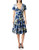 MSBASIC Dress for Women Elegant Floral Print Dress Blue Flowers M MSBASIC Dress for Women Elegant Floral Print Dress Blue Flowers M