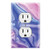 Graphics Wallplates - Geode Texture Purple Pink Strips Print - Duplex Outlet Wall Plate Cover