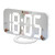 Digital Alarm Clock- 6.6inch Large Display LED Mirror Alarm Clocks - with 2 USB Charger Port - 12/24H - Snooze Function - 3 Levels Brightness - Alarm Clock for Bedroom -White-