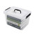 Idomy 10.5 quart Clear Plastic Storage Latch Box with Lids- 1-Pack