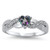 Heart Rainbow Simulated Topaz Infinity Knot Promise Ring 925 Sterling Silver Size 6