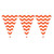 9ft Sunkissed Orange White Chevron Zigzag Pennant Party Flag Banner Bunting Decoration