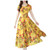 Youmymine Women Short Sleeve Dresses Fashion Summer Grace Mid-Calf Printing Maxi Beach Dress Yellow