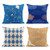 Tarolo Set of 4 Linen Throw Pillow Cover Case Fly A Kite Highest Height Children's Art Geometry Decorative Blue and Yellow Pillow Cases Covers Home Decor Square 20 x 20 Inches Pillowcases