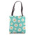Groovy Spring Daisies Floral Boho Daisy Flower Print Teal Tote Bag