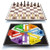GET2GATHER 16inch Chess Set  and  Ludo Board Game - 2 in 1 Board Games for Kids and Adults- Folding and Portable Travel Chess Board Game Sets with Family Parcheesi Game for 2-6players