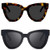 Dollger 2PCS Retro Cat Eye Sunglasses for Women Men Vintage Square Fashion Cateye Tortoise Sunglasses LeopardPlusBLACK Dollger 2PCS Retro Cat Eye Sunglasses for Women Men Vintage Square Fashion Cateye Tortoise Sunglasses LeopardPlusBLACK