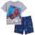 Marvel Avengers Spiderman Little Boys T-Shirt and French Terry Shorts Set 7-8 Gray/Blue