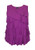 LEEBE Women's Plus Size Crew Neck Ruffle Top -1X-5X- -3X- Summer Purple Tank-