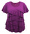 LEEBE Women's Plus Size Crew Neck Ruffle Top -1X-5X- -5X- Summer Purple-