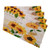 HOSNYE Sunflowers Placemats for Kitchen Dining Table Set of 4 Hand Drawn Vibrant Yellow Watercolor Sunflowers Old Letters Linen Place Mats