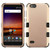 TUFF Hybrid Series Case for ZTE ZFive C LTE Z558VL- ZFive G LTE Z557BL- Blade Vantage- Avid 4- Avid 557 - Military Grade Shockproof Protective Case -Rose Gold/Black- and Atom Cloth