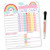 Rainbow Kids Chore Chart Magnetic- Reward Chart for Kids- Good Behavior Chart for Kids at Home- My Responsibility Chart for Kids- Magnetic Reward Chart for Kids Behavior- Chore Chart for One Child