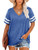 NSQTBA V Neck T Shirts Women Soft Tshirts Short Sleeve Summer Tops L