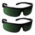 CONNOO 2 Pcs LED Grow Light Glasses Indoor Hydroponics HPS  and  MH Grow Room Glasses- Green Lens for Protection Safety and Indoor Hydroponics- LED Light Eyes Protection-Green