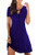 Ebifin Womens Summer Casual V Neck T Shirt Dresses Short Sleeve Loose Beach Dress Navy Blue