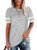 ANFTFH Womens Short Sleeve T Shirts Loose Tunic Tops Crewneck Color Block Casual Tee Shirts Blouses Gray Light S