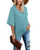 Hount Women's Plus Size Tunic Tops Casual Blouses Bell Sleeve V Neck Shirts -XX-Large- Lake Blue-