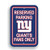 Fremont Die NFL New York Giants Plastic Parking Sign