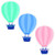 Creative Teaching Press Calm & Cool Hot Air Balloons Cut Outs, 6 in, CTP 8666