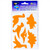 Seward Street Studios Reflective Decals Dinosaur Set - Dinosaur Safety Sticker Kit - Dinosaur Reflector Stickers -Orange-