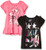Nickelodeon Girls' Little JoJo Siwa 2 Pack Tees- Pink/Black- 6X