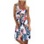 Women's Casual Sleeveless Floral Mini Dress Summer Beach Dress Casual Sundress Halter Neck Tank Dress Sundress Party White