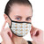 Comfortable Windproof mask-Geometric- Bullseye Pattern with Circles and Dots Bicolor Modern Abstract Design-Orange Pale Blue White-Printed Facial decorations for Women and Men