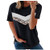 Aniywn Women's Casual Summer Short Sleeve Crewneck Shirts Tops Blouse Basic Striped Print Loose Tee T-Shirt Khaki
