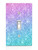 Mermaid Tail Sparkle Ombre pink Blue Jumbo Single Toggle Light Switch Plate 3.31x5.6inch