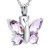 Butterfly Urns for Human Ashes Necklace Cremation Jewelry for Ashes for Women Men Urn Keepsake Memorial Necklace Pendants-Pink