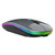 hutishop2020 Wireless Mouse- 3-Gear Adjustable DPI 2.4G Wireless Bluetooth LED Mice USB Ergonomic Gaming Mouse for Laptop Computer Grey Bluetooth Dual-Mode Lighting