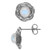 Silvershake Natural Moonstone White Gold Plated 925 Sterling Silver Celtic Weave Knot Stud Post Earrings