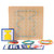 TOYANDONA Wooden Geoboard Mathematical Manipulative Material Array STEM Block Geo Board Graphical Educational Toys with Pattern Flash Cards and Latex Bands