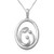 Jewelili Sterling Silver Mom and Two Children Pendant Necklace- 18inch Rolo Chain