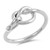 Love Knot Loop Friendship Infinity Ring New .925 Sterling Silver Band Size 10