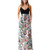 Maxi Dress for Women- Women's Casual Summer Sundresses Floral Print V Neck Sleeveless Asymmetrical Patchwork Midi Dress Long Maxi Dresses Womens Summer Dresses Maxi Casual White