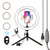 Ring Light LED- 10inch Selfie Ring Light with Tripod Stand  and  Phone Holder- Desktop Selfie Ring Light- LED Selfie Ring Light for Live Stream/Makeup/YouTube Video-Dimmable 3 Light Modes