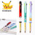 Pokemon Pikachu BallPoint Pen 3-Colors Ink 0.7mm Find Point Ball Pen Cute Design Set of 3