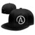 TSDIFNG0S Atheist Symbol Baseball Cap Flat Bill Hats Snapback Hat Brim for Men Women Adjustable Black