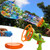 TYONGS Bubble Machine- Bubble Gun Giant  and  Small Colorful Bubbles in Bubble Blower Dinosaur with 8 oz Bubble Solution Kids Boy and Girl Birthday Gift Summer Toy Outdoor Activity 1000Plus Bubbles Per Min