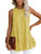 Bingerlily Women's Flowy Tank Tops Camis Sleeveless Crew Neck Casual Shirts Loose Fitting Blouses -Yellow-Large-
