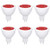 Lustaled Red MR16 LED Light Bulbs- 12-Volt AC/DC GU5.3 Bi-Pin Base LED Spotlight- 6W MR16 Red LED Light 50W Halogen Replacement for Recessed Ceiling Lights Path Patio Holiday Decoration -6-Pack-