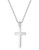 Sllaiss 925 Sterling Silver Small Cross Necklace For Men Women Christian Cross Pendant Necklace Box Chain 16'' Silver